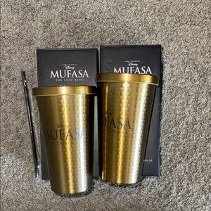 Disney The Lion King Gold Travel Tumbler Set of two